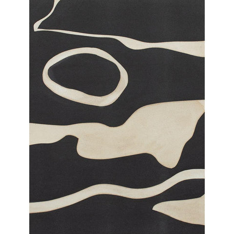 Tides in Sepia II Black Modern Wood Framed Art Print with Double Matting by Delamater, Rob