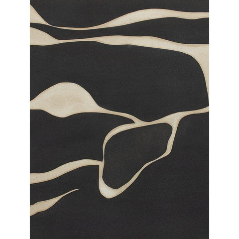 Tides in Sepia III White Modern Wood Framed Art Print by Delamater, Rob