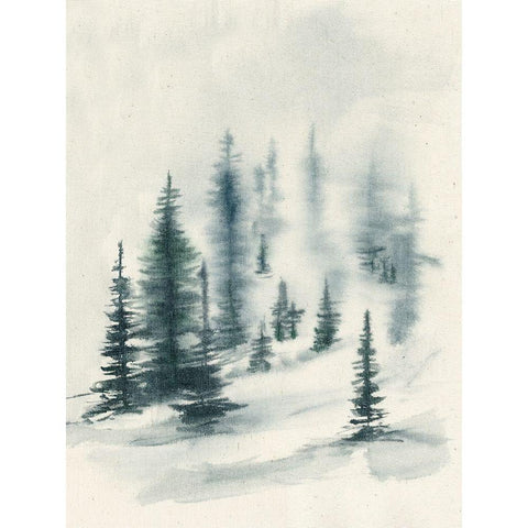 Misty Winter II Black Modern Wood Framed Art Print by Goldberger, Jennifer