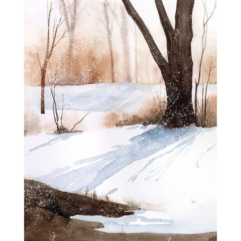 Snowland II White Modern Wood Framed Art Print by Popp, Grace