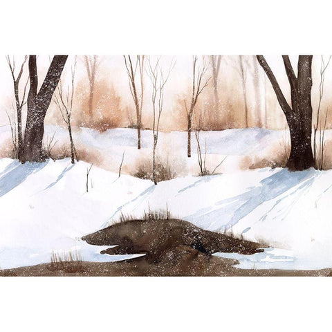 Snowland III White Modern Wood Framed Art Print by Popp, Grace