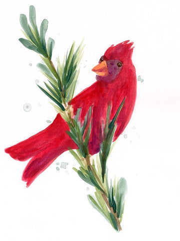 Warm Winter Wishes III White Modern Wood Framed Art Print with Double Matting by Vess, June Erica