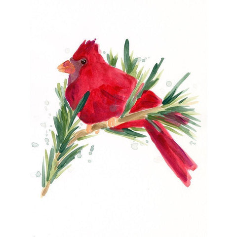 Warm Winter Wishes IV White Modern Wood Framed Art Print by Vess, June Erica