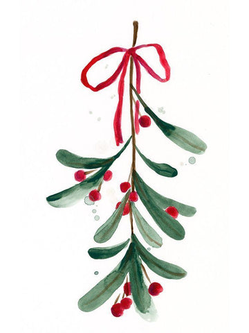 Warm Winter Wishes V White Modern Wood Framed Art Print with Double Matting by Vess, June Erica