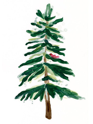 Warm Winter Wishes VII White Modern Wood Framed Art Print with Double Matting by Vess, June Erica