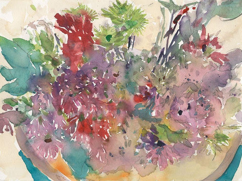 Assorted Summer Planter II Black Ornate Wood Framed Art Print with Double Matting by Dixon, Samuel