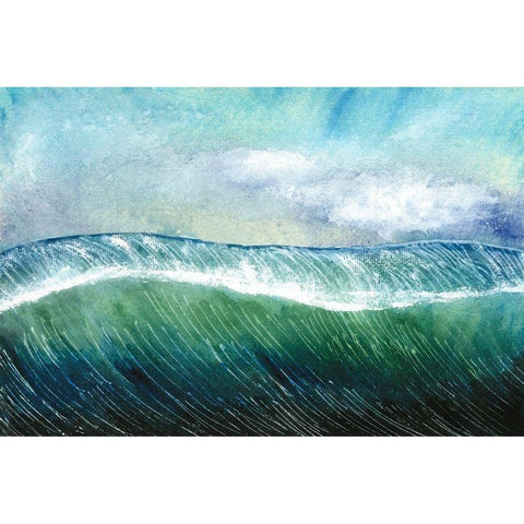 Big Surf I Black Modern Wood Framed Art Print by Ludwig, Alicia