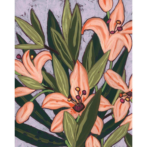 Island Lily I Gold Ornate Wood Framed Art Print with Double Matting by Vess, June Erica