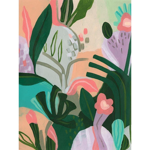 Jungle Jigsaw II Gold Ornate Wood Framed Art Print with Double Matting by Vess, June Erica