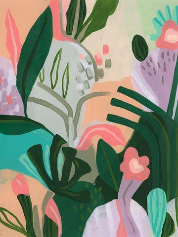 Jungle Jigsaw II Black Ornate Wood Framed Art Print with Double Matting by Vess, June Erica