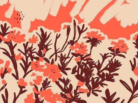 Red Rhododendron I Black Ornate Wood Framed Art Print with Double Matting by Green, Jacob