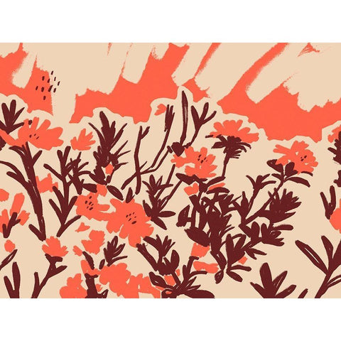 Red Rhododendron I Black Modern Wood Framed Art Print by Green, Jacob