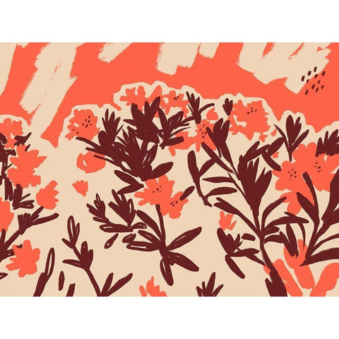 Red Rhododendron II Gold Ornate Wood Framed Art Print with Double Matting by Green, Jacob