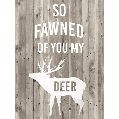 Lodge Pun I White Modern Wood Framed Art Print by Studio W