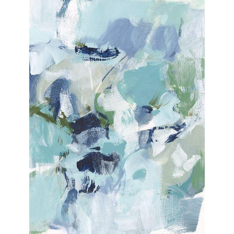 Azure Abstract I White Modern Wood Framed Art Print by Long, Christina