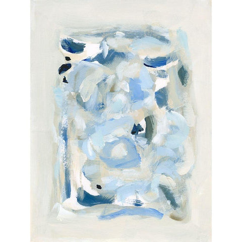 Tinted Abstract III Black Modern Wood Framed Art Print with Double Matting by Long, Christina