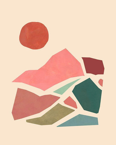 Tectonic Guide I Black Ornate Wood Framed Art Print with Double Matting by Green, Jacob