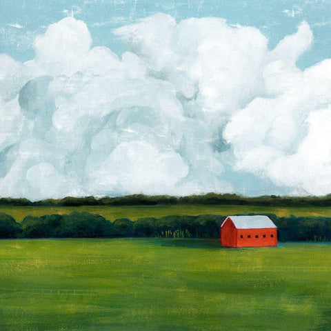 Lone Barn II White Modern Wood Framed Art Print by Popp, Grace