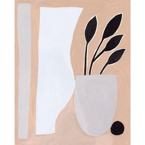 Pale Abstraction II White Modern Wood Framed Art Print by Wang, Melissa