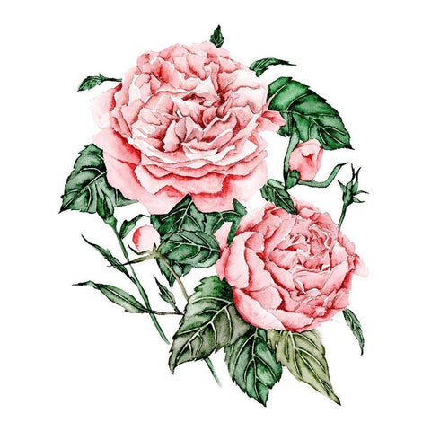 Roses are Red I White Modern Wood Framed Art Print by Wang, Melissa