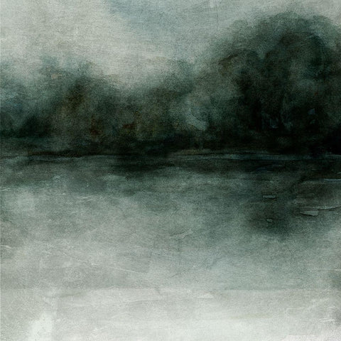 Smoky Landscape I Black Modern Wood Framed Art Print by Caroline, Emma