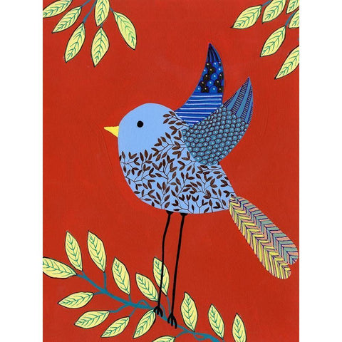 Patterned Feathers III Black Modern Wood Framed Art Print by Moore, Regina