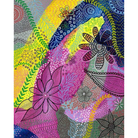 Chaotic I White Modern Wood Framed Art Print by Moore, Regina