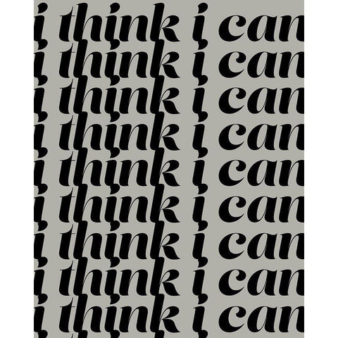 Positively I Black Modern Wood Framed Art Print with Double Matting by Fagalde, Jarman