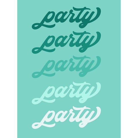 Lets Party II White Modern Wood Framed Art Print by Hambly, Anna