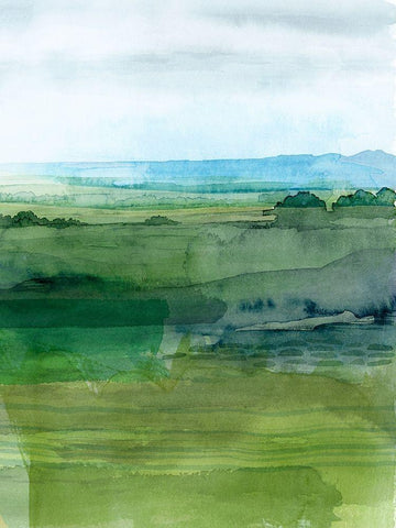 Jewel Tone Terrain II White Modern Wood Framed Art Print with Double Matting by Popp, Grace