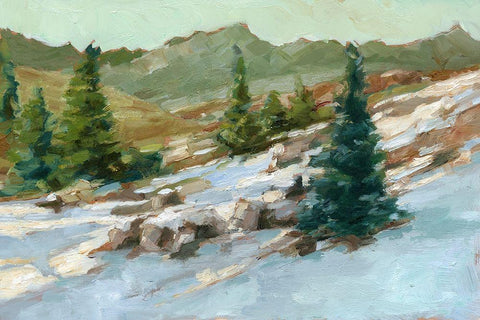 Spring Thaw II Black Ornate Wood Framed Art Print with Double Matting by Harper, Ethan