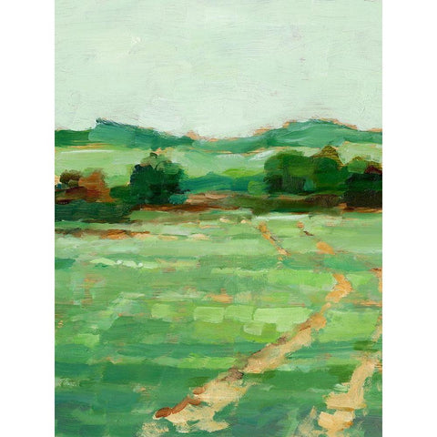 Farm Road I White Modern Wood Framed Art Print by Harper, Ethan