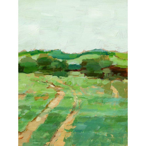 Farm Road II Black Modern Wood Framed Art Print with Double Matting by Harper, Ethan