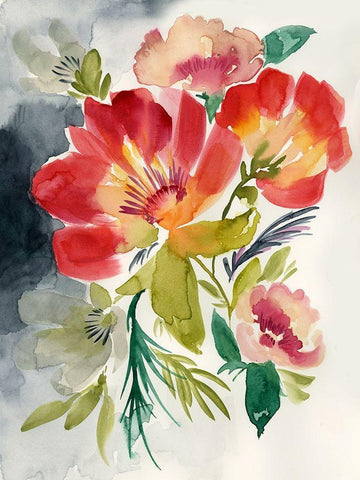 Twilight Brights I White Modern Wood Framed Art Print with Double Matting by Goldberger, Jennifer