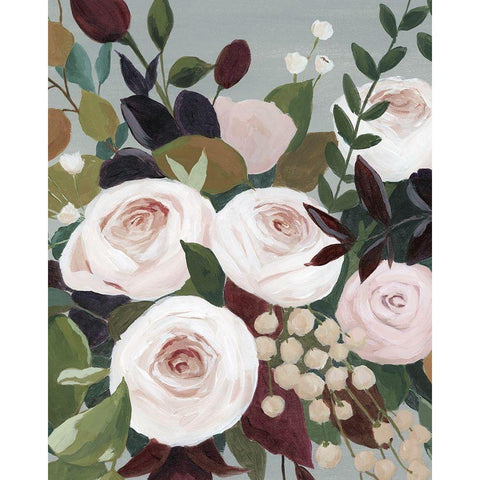 Bohemian Blooms I White Modern Wood Framed Art Print by Popp, Grace