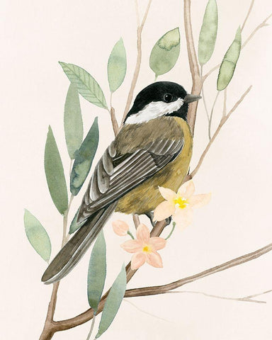 Tree Toppers III White Modern Wood Framed Art Print with Double Matting by Popp, Grace