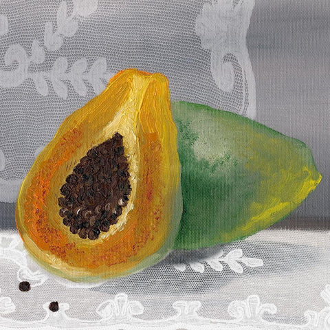 Lauras Harvest II Black Ornate Wood Framed Art Print with Double Matting by Ludwig, Alicia