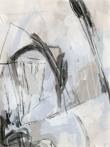 Neutral Boundary II White Modern Wood Framed Art Print with Double Matting by Vess, June Erica