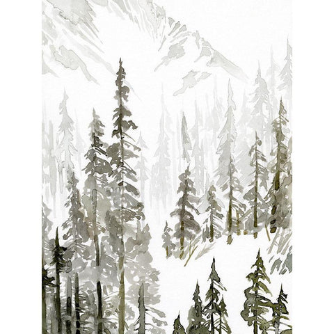 Continental Divide I White Modern Wood Framed Art Print by Green, Jacob