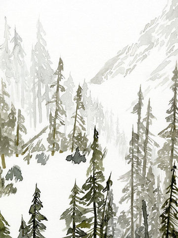 Continental Divide II White Modern Wood Framed Art Print with Double Matting by Green, Jacob