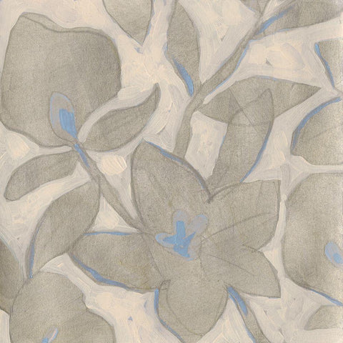 Silvertone Garden III White Modern Wood Framed Art Print by Vess, June Erica