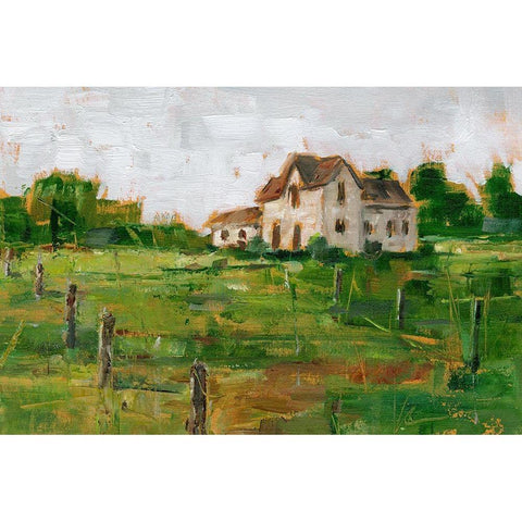 Countryside Home I Black Modern Wood Framed Art Print with Double Matting by Harper, Ethan