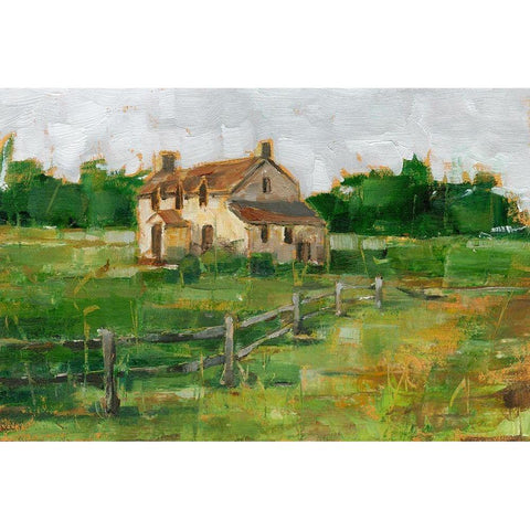 Countryside Home II White Modern Wood Framed Art Print by Harper, Ethan