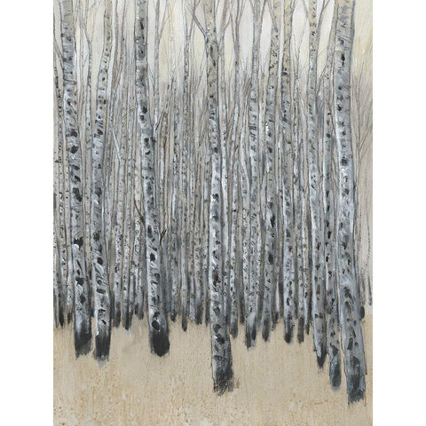 Neutral Aspen II White Modern Wood Framed Art Print by OToole, Tim