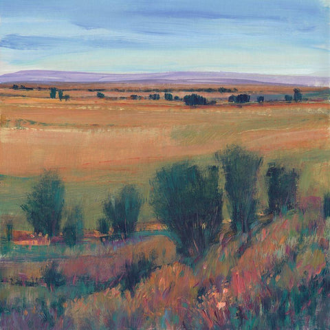 Hilltop View II Black Modern Wood Framed Art Print by OToole, Tim