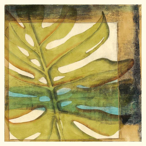 Seaside Palms III Black Modern Wood Framed Art Print by Jennifer Goldbergrer