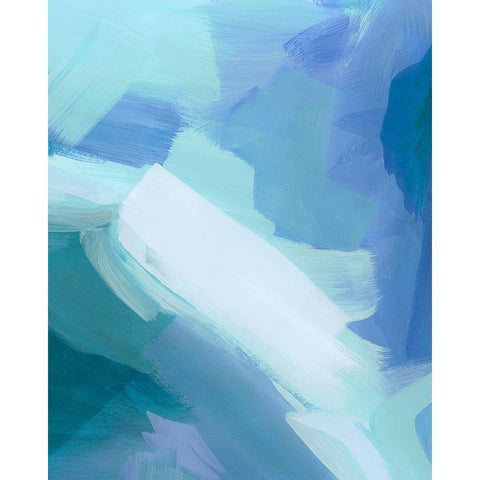 Lapis Pools II Black Modern Wood Framed Art Print with Double Matting by Popp, Grace