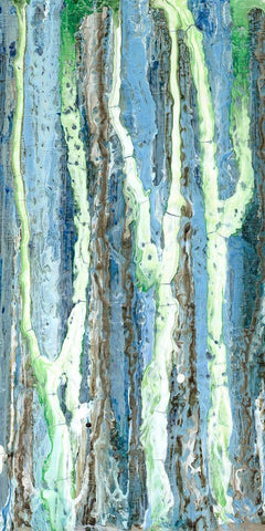 Melt I White Modern Wood Framed Art Print with Double Matting by Ludwig, Alicia