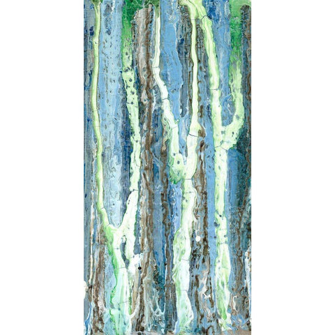 Melt I Black Modern Wood Framed Art Print with Double Matting by Ludwig, Alicia