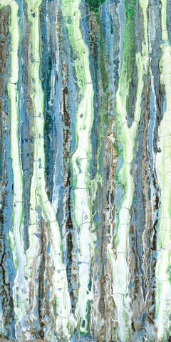 Melt II White Modern Wood Framed Art Print with Double Matting by Ludwig, Alicia